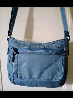 Blue Crossbody Shoulder Bag Adjustable - Lightweight Everyday Tote